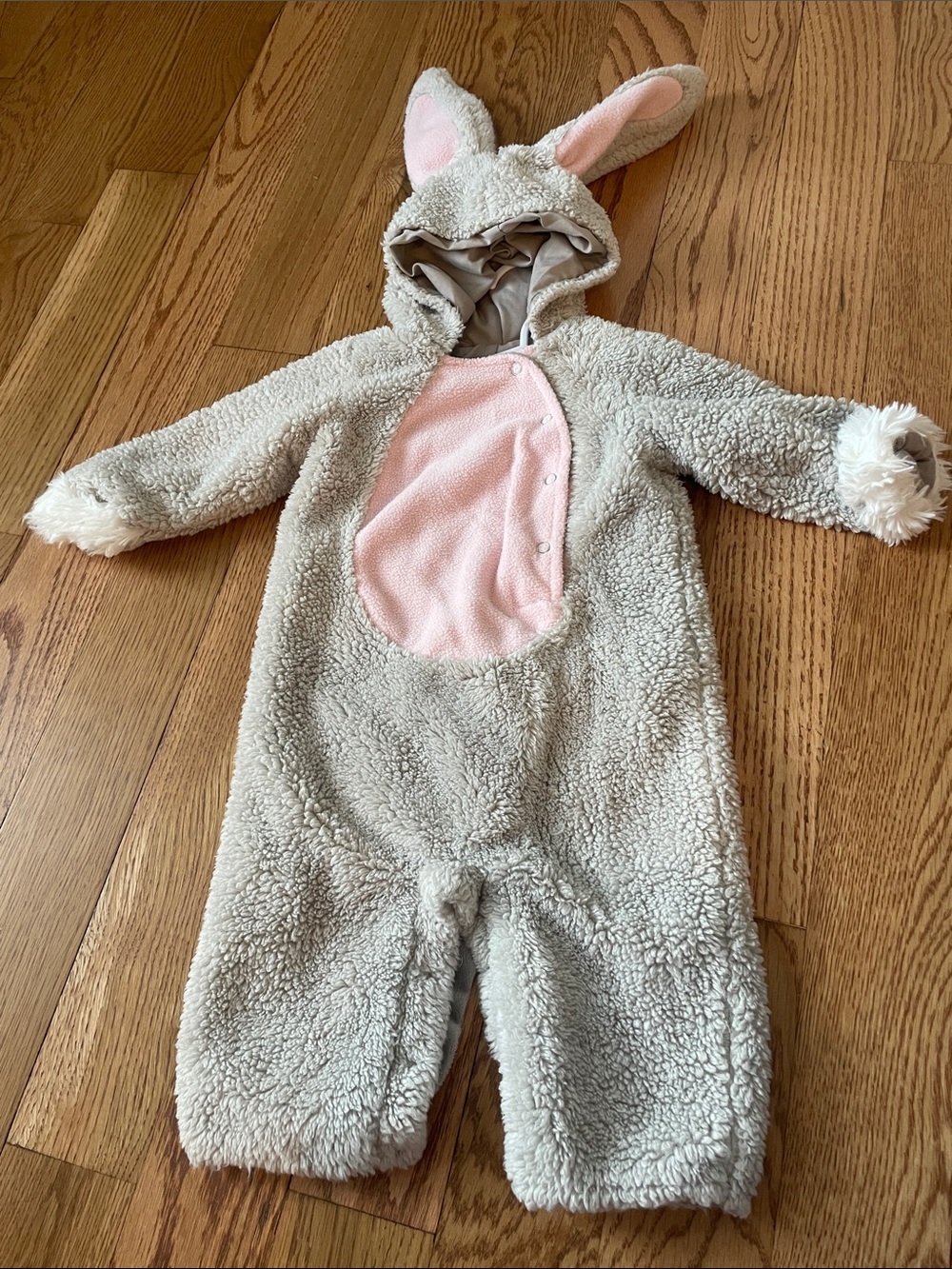 Pottery Barn Kids Cream Sherpa Bunny Costume with Pink Belly